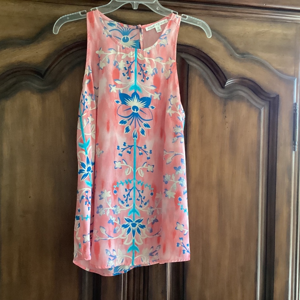 Adorable print tank blouse